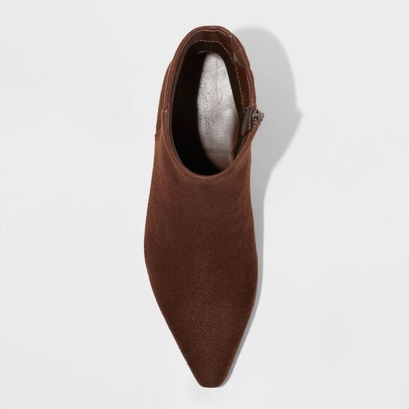 Universal Thread - Women's Taylor Kitten Heel Ankle Boots with Memory Brown - Picture 2 of 2